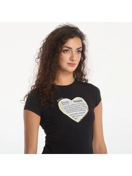 T-shirt Desigual Love T-Shirt Black S μαύρο