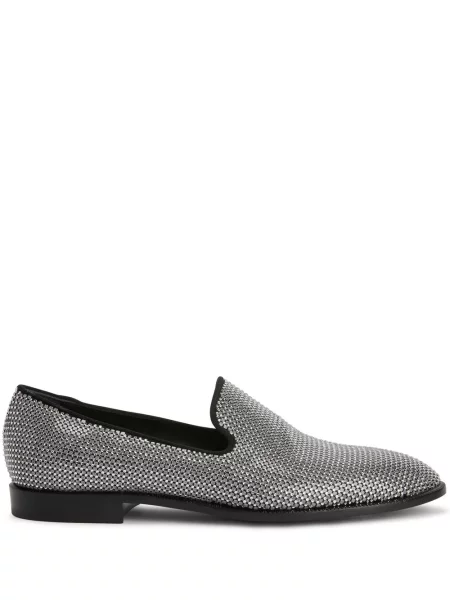 Pantofi loafer Giuseppe Zanotti de cristal argintiu