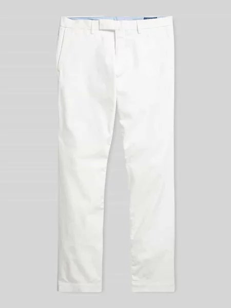 Chinosy o kroju slim fit z mieszanki bawełny Polo Ralph Lauren białe