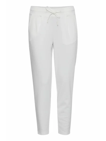 ICHI Pantaloni din Slim Fit alb