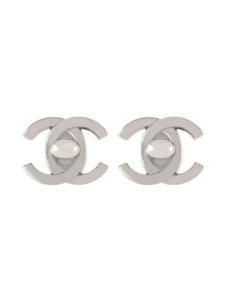 Náušnice Chanel Pre-owned stříbrné