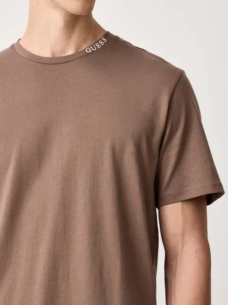 Guess T-shirt JOSEPH brązowa