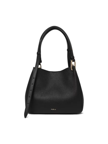 Torebka hobo Furla skórzana czarna