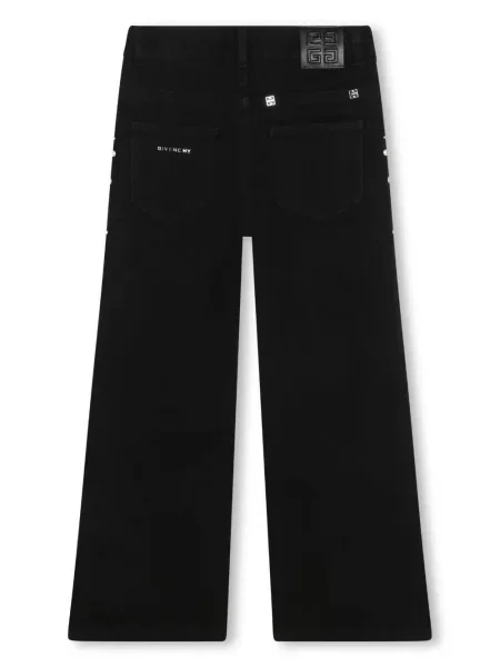 Szerokie jeansy dziecięce Givenchy czarne