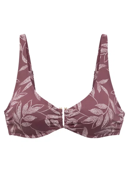 LASCANA Bikini zgornji del rjava bela