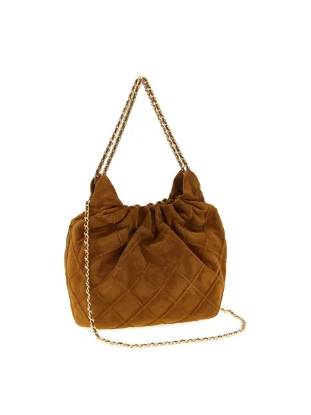 Torebka hobo Tory Burch zamszowa brązowa