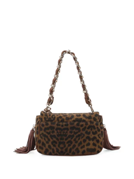 Geantă plic La Carrie cu imagine cu model leopard maro