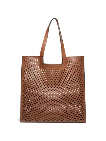 Geantă shopper Bally din piele maro