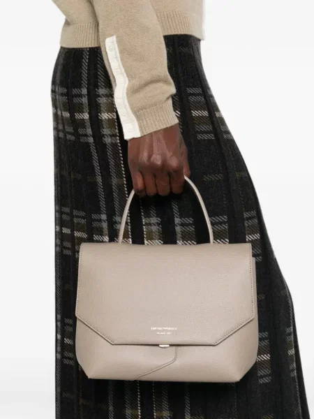 Кожена шопинг чанта Emporio Armani