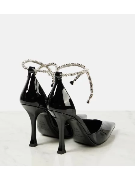 Kožené lakované lodičky Jimmy Choo čierna