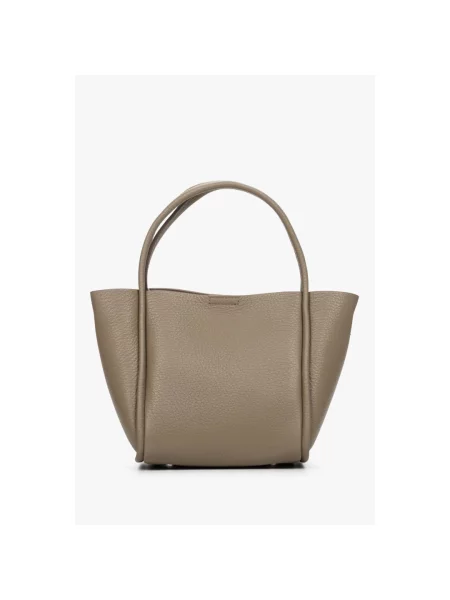 Мінібег шопер шкіряний Estro сірий