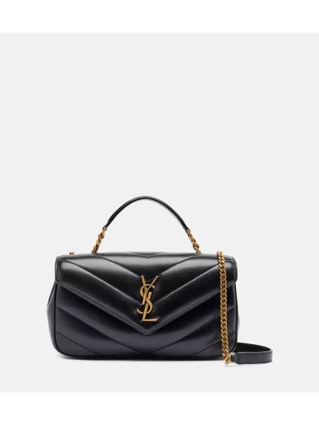 Top Saint Laurent din piele negru