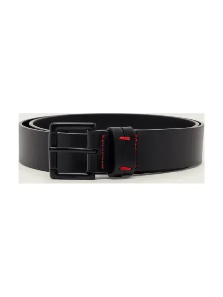 HUGO Curea de piele negru