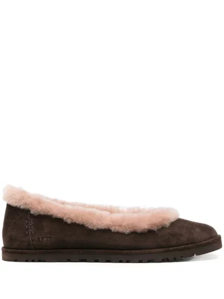 Balerini Ugg fără toc maro
