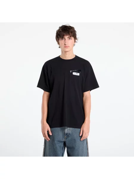 Футболка Mm6 с аппликацией черная