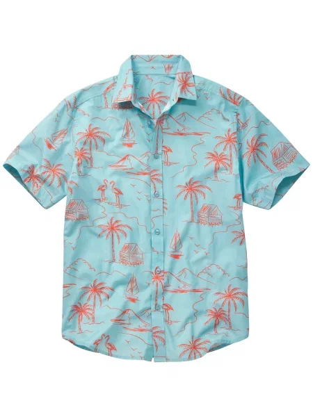 JOHN DEVIN Cămașă Hawaii deschis / portocaliu albastru