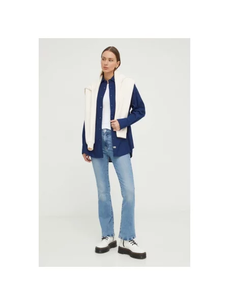 Levi's jeansy HIGH RISE BOOTCUT high waist niebieskie