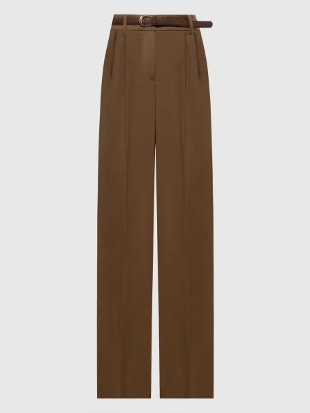 Шерстяные брюки Max Mara коричневые