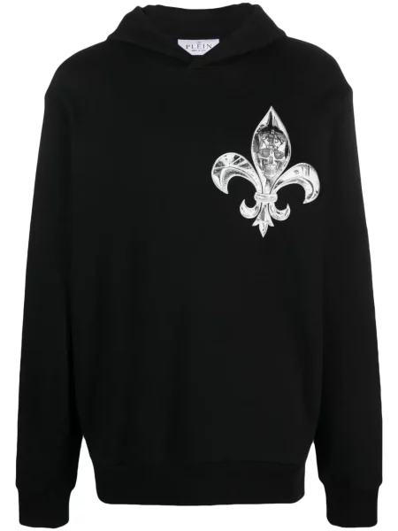 Hanorac cu glugă Philipp Plein cu imagine negru