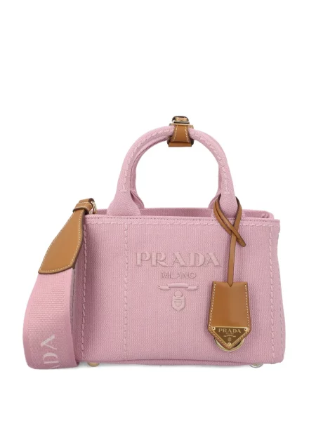 Geantă Prada cu broderie roz