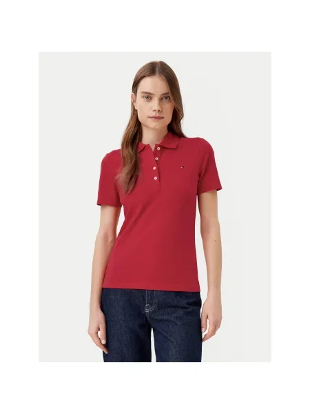 Tommy Hilfiger Pólóing Slim Fit piros