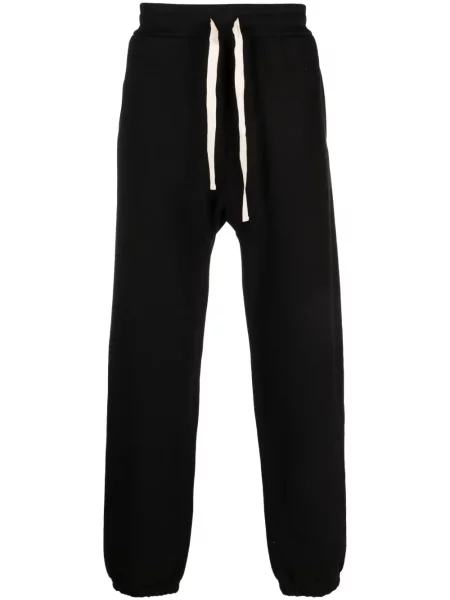 Pantaloni Jil Sander din jerseu alergare cu cordon negru