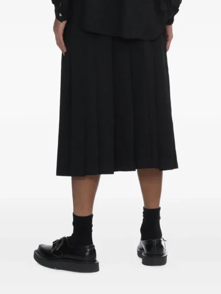 Плисирана плисирана пола Black Comme Des Garçons до коляното черно