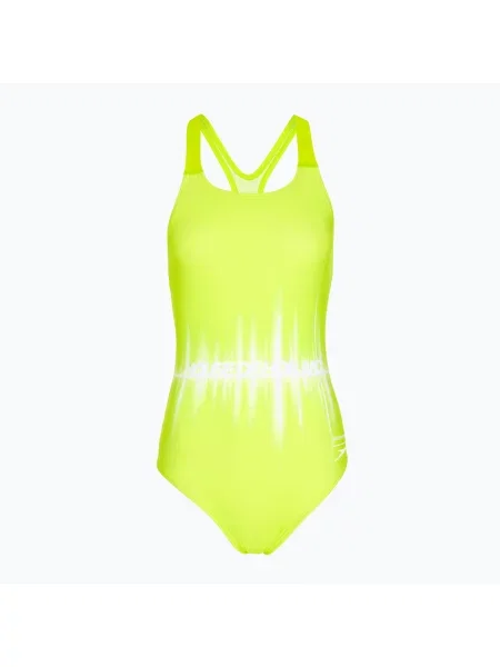 Дамски бански костюм от една част Speedo Printed Medalist зелен/бял бяло