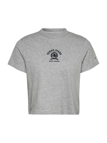 Tommy Jeans Tricou gri amestecat negru