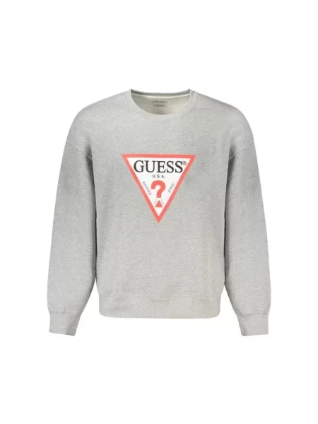 Jeansy Guess z nadrukiem szare