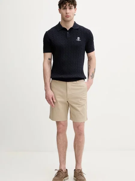 Tommy Hilfiger chino kratke hlače z elastanom bež