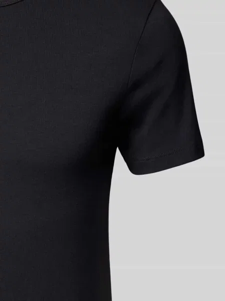 T-shirt z okrągłym prążkowanym dekoltem w zestawie 2 szt. Levi's czarna