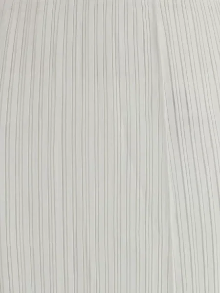 Fusta plisata Gongdid Design plisată până la genunchi alb