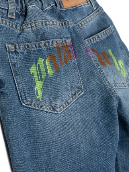 Szorty jeansowe dziecięce Palm Angels niebieskie