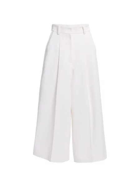 Decupat pantaloni Elie Saab alb