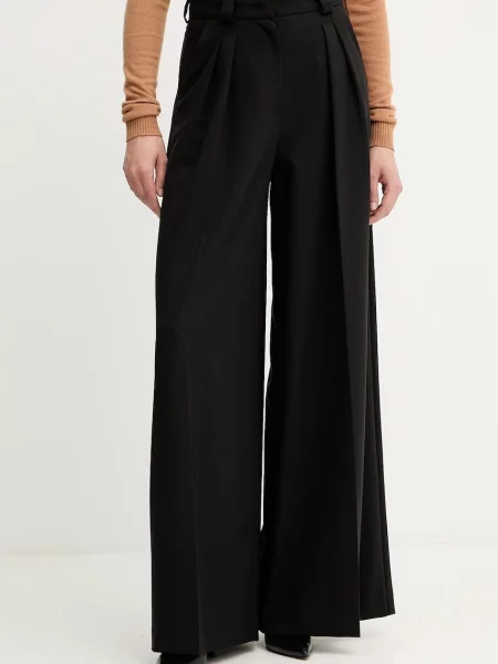 Simona Corsellini pantaloni drept high waist negru