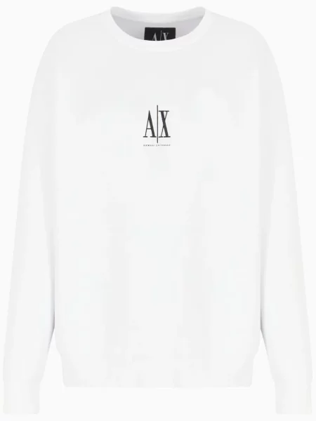 Hanorac Armani Exchange cu broderie alb