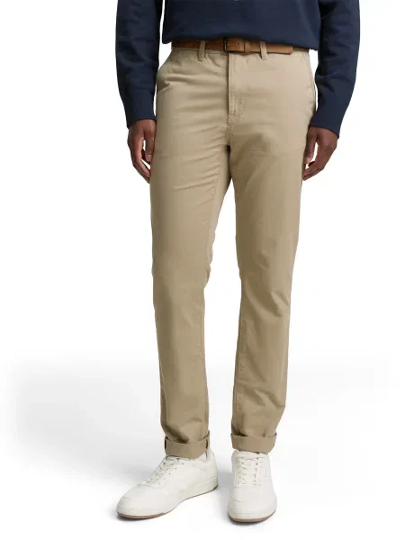 TOM TAILOR DENIM Pantaloni eleganți / maro coniac bej