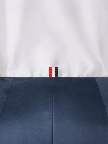 Fustă midi Thom Browne cu dungi până la genunchi albastru