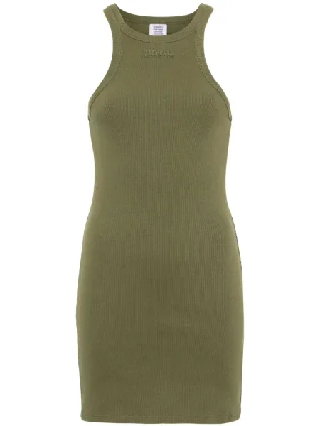 Rochie mini Vetements cu broderie de costum verde