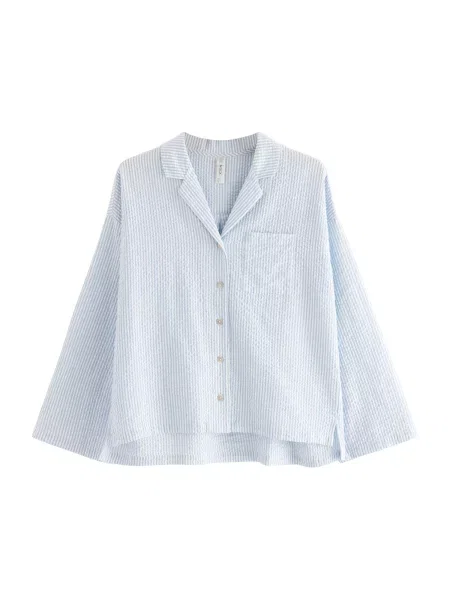 Lindex Bluză de noapte albastru alb