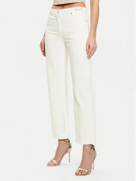 Hlače iz tkanine Guess rjava