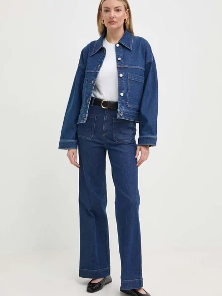 Джинсова куртка Ivy Oak перехідна oversize синій