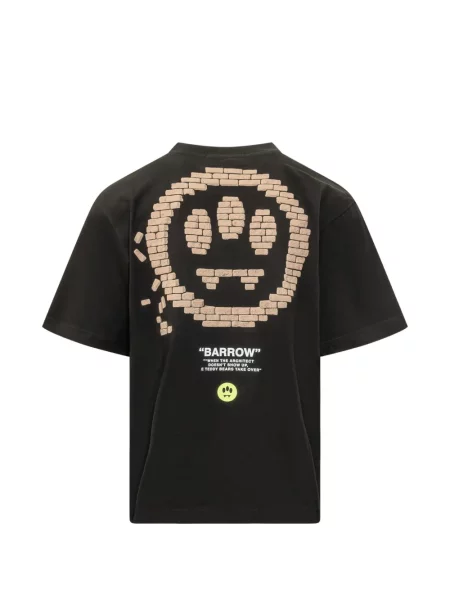 Tricou Barrow cu imagine cu decolteu rotund negru