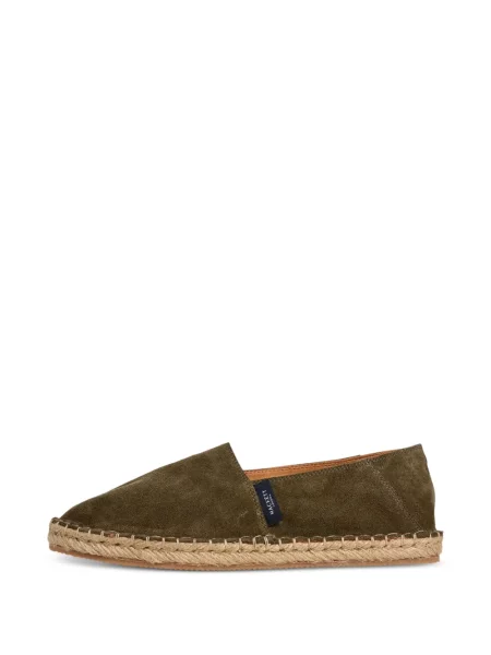 Espadrile Hackett London din piele de căprioară verde