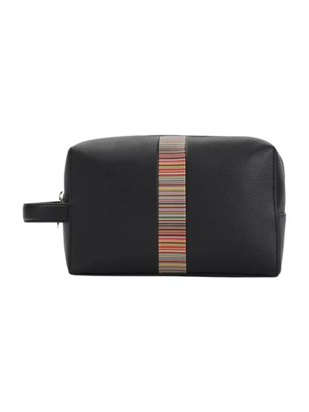 Torba Ps By Paul Smith skórzana w paski czarna