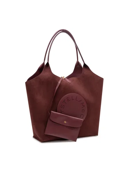 Shopperka Stella Mccartney z logo dwustronna brązowa