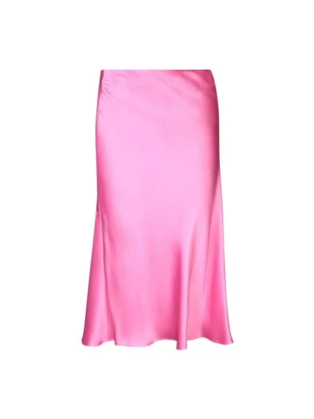 Satynowa spódnica midi Stella Mccartney różowa