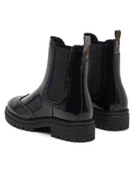 Členková obuv s elastickým prvkom Barbour Fawne čierna