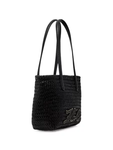 Shopper torbica Karl Lagerfeld upletena crna